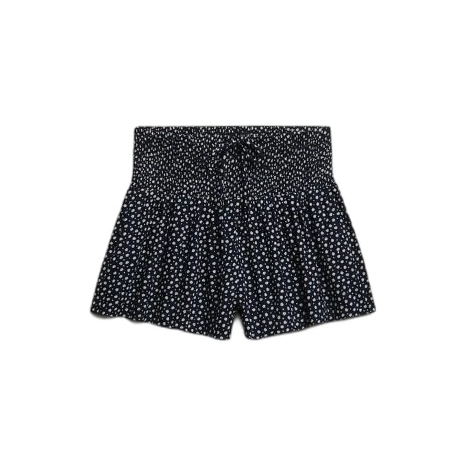 Superdry - Bedrukte Mini Smocked Shorts - Dames - Korte broeken