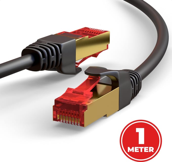ProFPS Ethernet Kabel Cat 8 - 1 Meter - Netwerkkabel - 40Gbps - RJ45