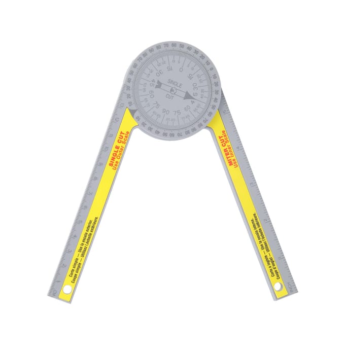 Rapporteur d'angle pour scie à onglet, rotatif à 360 degrés, haute précision, 2 échelles, portable, pour menuisier yellow