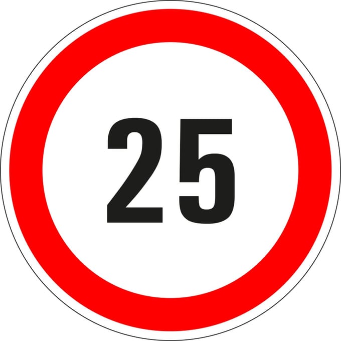 25 sticker - zelfklevende folie 100 mm