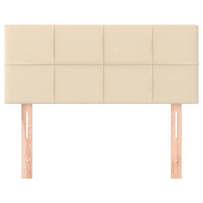 vidaXL - Hoofdbord - 90x5x78/88 - cm - stof - crèmekleurig