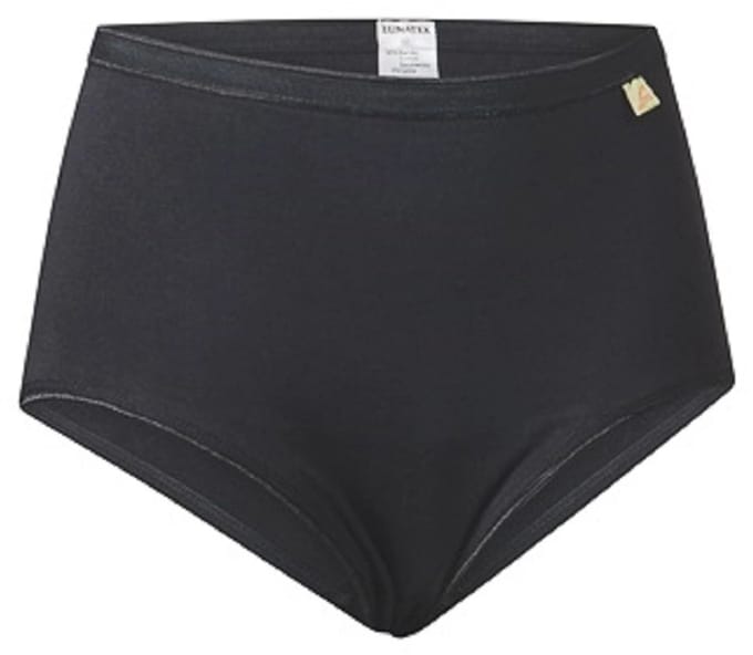 Lunatex - 5 dames taille slips - perfecte pasvorm - zwart - maat L