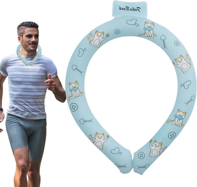 Nekkoelbuis - Verkoelende halsband - Zomerse afkoeling - Herbruikbare koelgel - 150mm buitendiameter - Wit