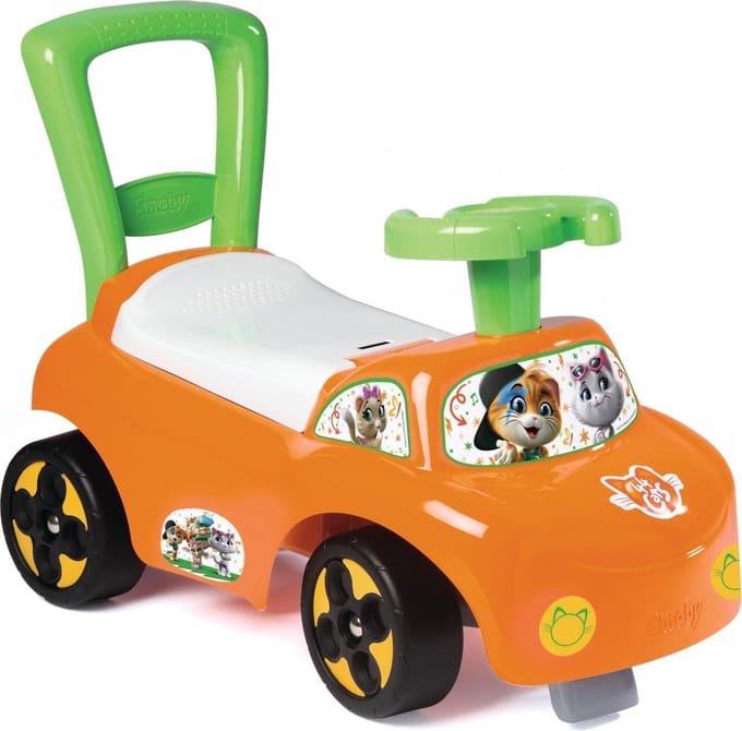 Loopauto 44 Cats Smoby Ride-on babywalker oranje + veiligheidsstop