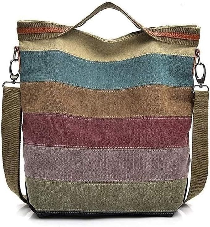 Dames Schoudertas - Handtas Hobo Tas - Dagelijks Gebruik - Lichtgewicht Canvas - 30 cm - Multicolor