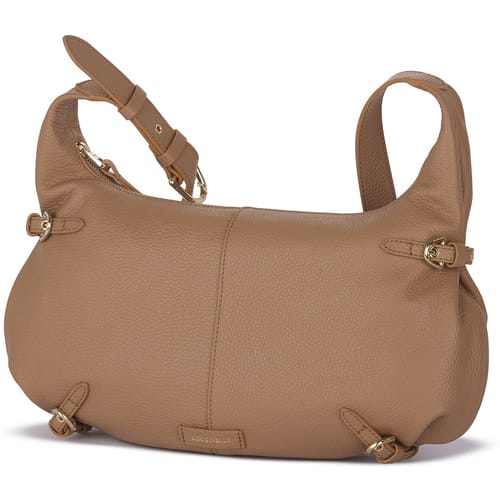 COCCINELLE Leren Schoudertas Abigail Shoulder Bag Skin Lichtbruin