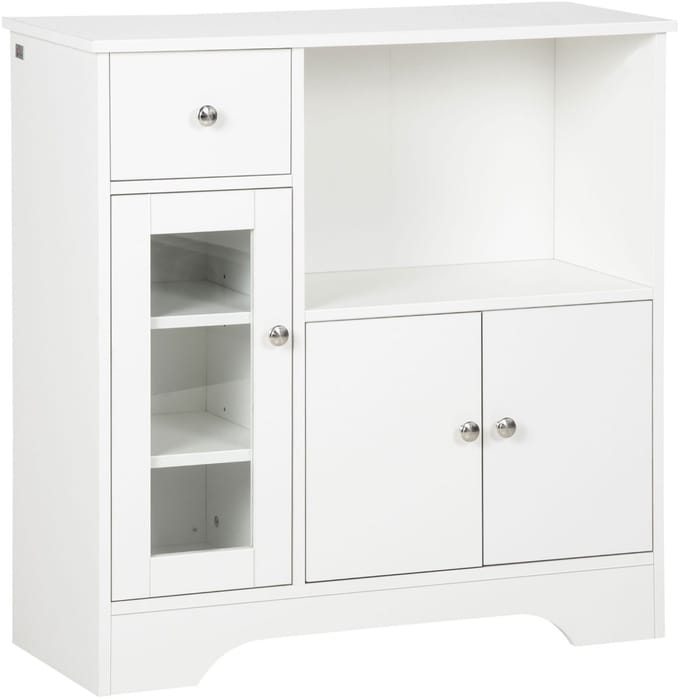 HOMCOM Buffetkast - Spaanplaat - 80x30x82cm - Wit