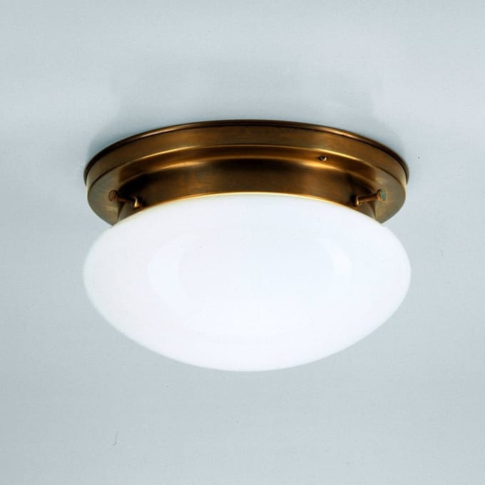 Berliner Messinglampen Opalen plafondlamp HARRY met messing