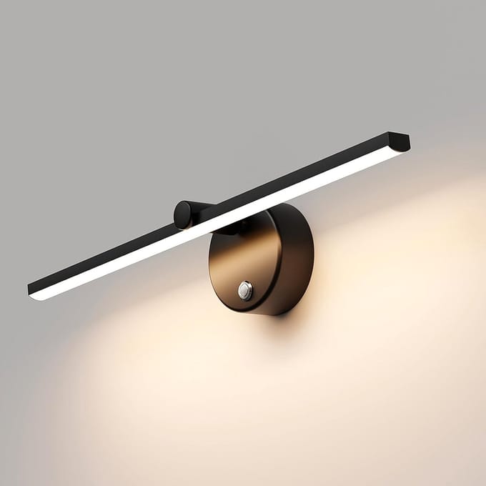 Spiegellamp badkamer - Wandlamp - Spiegelverlichting - Zwart
