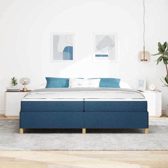 vidaXL - Bedframe - Blauw - 200 - x - 200 - cm - Stof