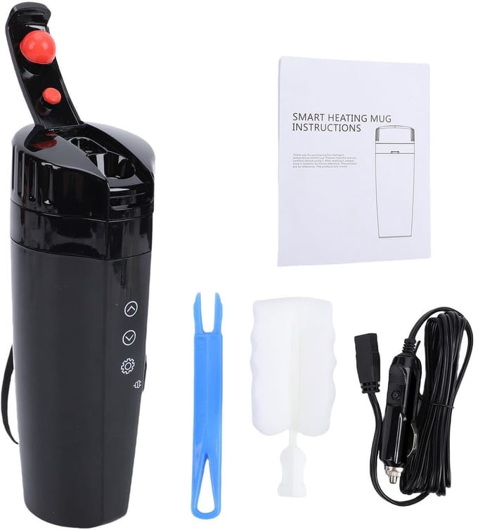 Dailygoods - 400ML Elektrische Verwarmde Beker met LED-Display voor Auto