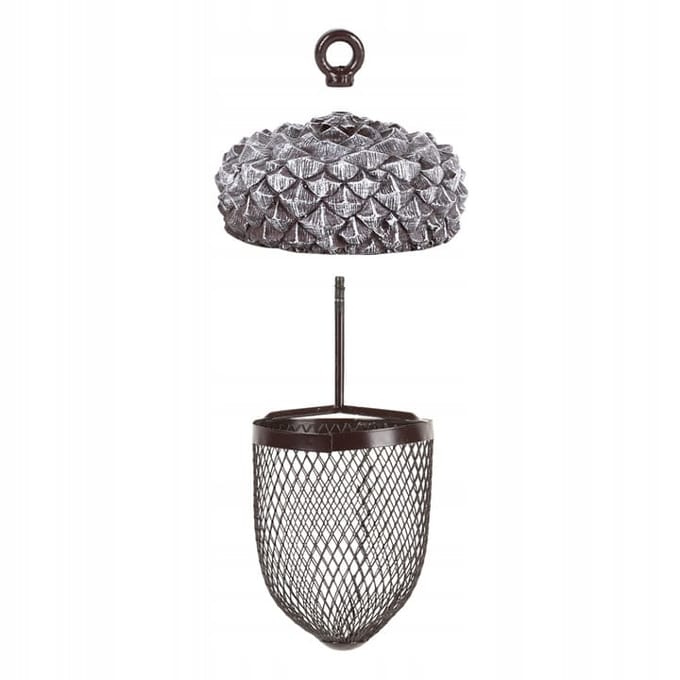 Esschert Design Pindavoedersilo - Vogelvoederhuisje - Grijs - 14 cm x 22 cm
