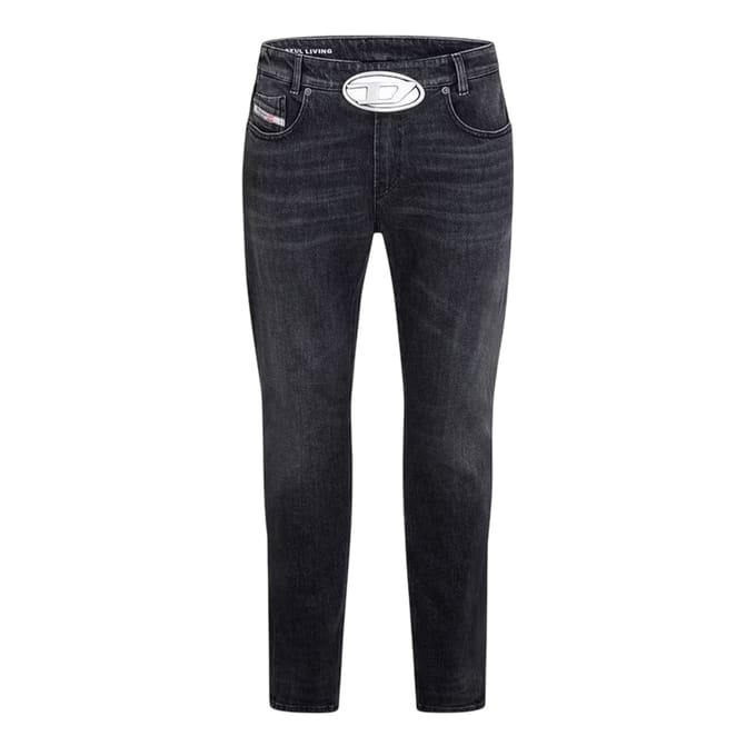 Diesel Heren Striket D 5 Pockets Straight Jeans (Zwart/Grijs/Denim)