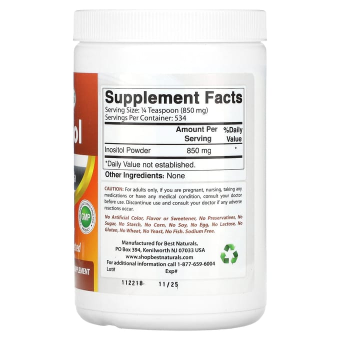 Best Naturals, Inositol, 1 lb (454 g)