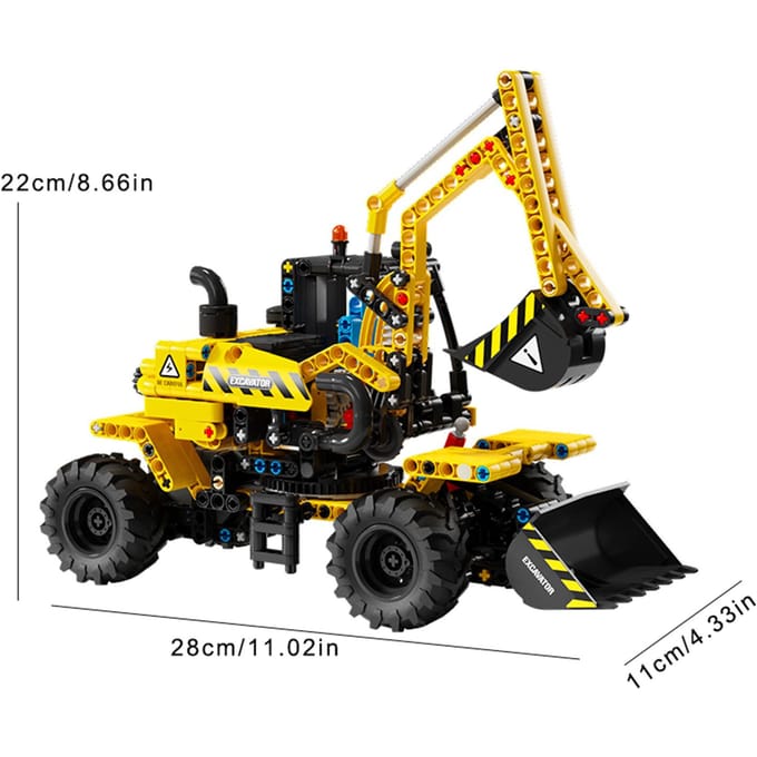 Set de jouets de construction de véhicules d'ingénierie à rétraction 476+ pièces Puzzle d'assemblage Décoration de bureau Cadeaux