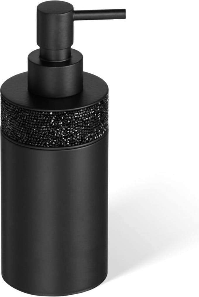 Zeepdispenser - SSP 1, mat zwart - Swarovski crystals