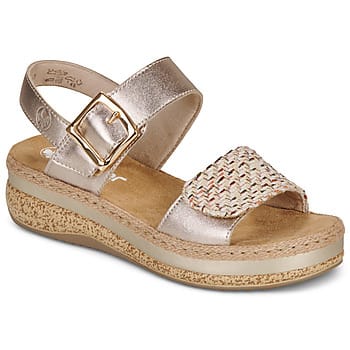 Rieker Sandalen Plat Sandalen Plat - goudkleur - Maat 38