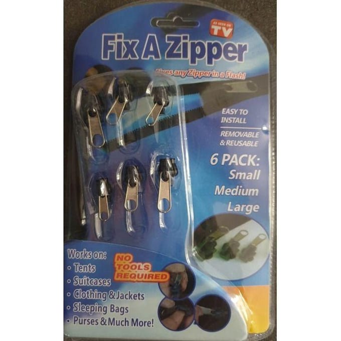 Reparatieset voor ritsen 6 stuks, S, M, L, ritsen