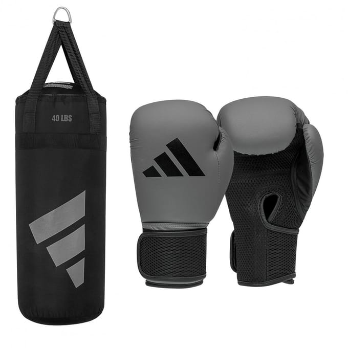 adidas Youth Boxing Kit 04 grey/black 10oz