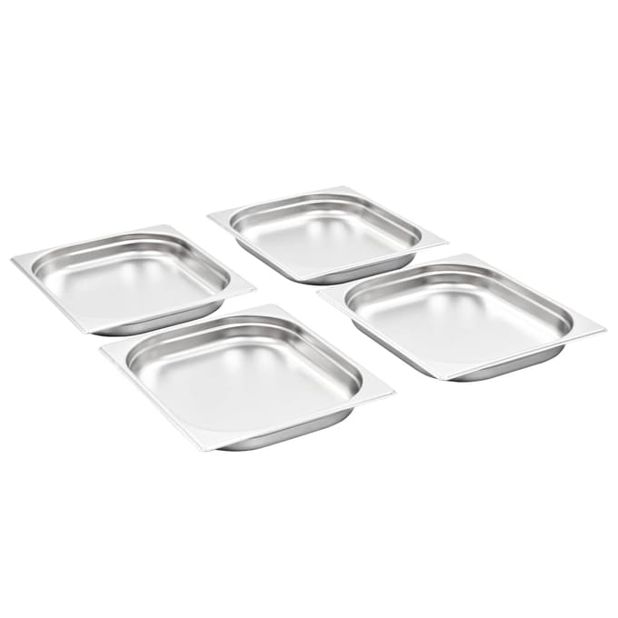 vidaXL - Gastronormbakken - 8 - st - GN - 1/2 - 40 - mm - roestvrij - staal