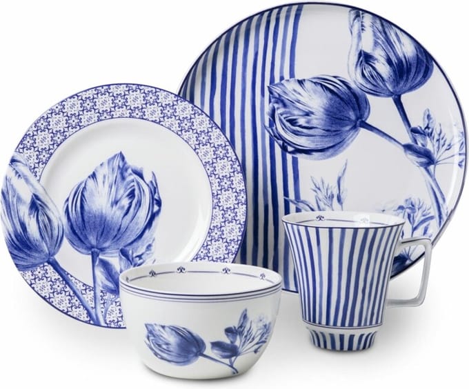 Serviesset Tulp - Porselein - 4-delig