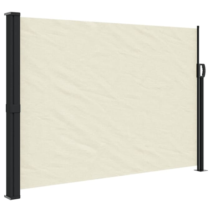 vidaXL - Windscherm - uittrekbaar - 140x600 - cm - crème