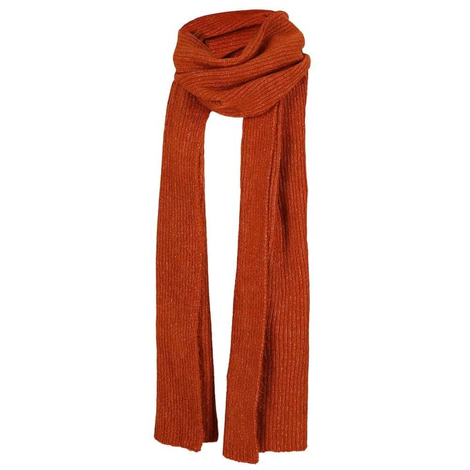 Sjaal Dames - Ribbed - One Size - Midden Bruin
