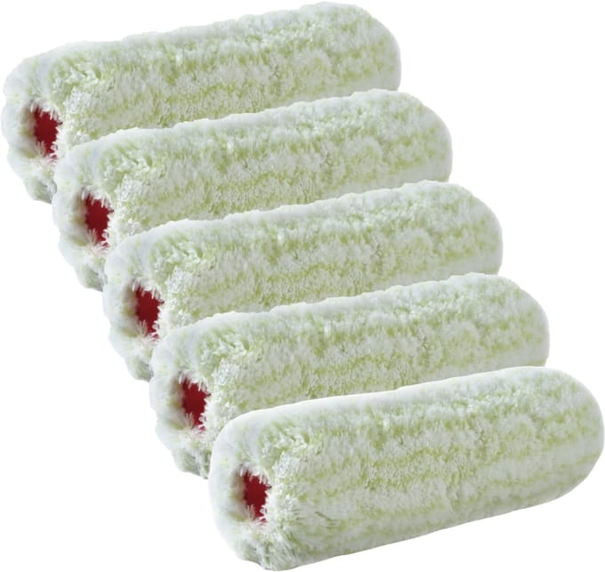 Sorex Verfrollers - 5x stuks - pluisvrij - vacht - anti-spat - 9x18 cm - roller