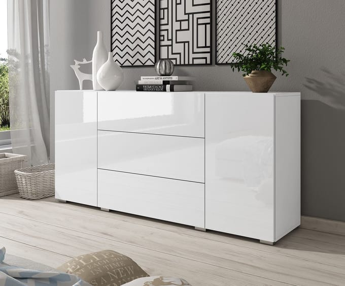 Meubella - Dressoir Bonzo - Wit - 150 cm