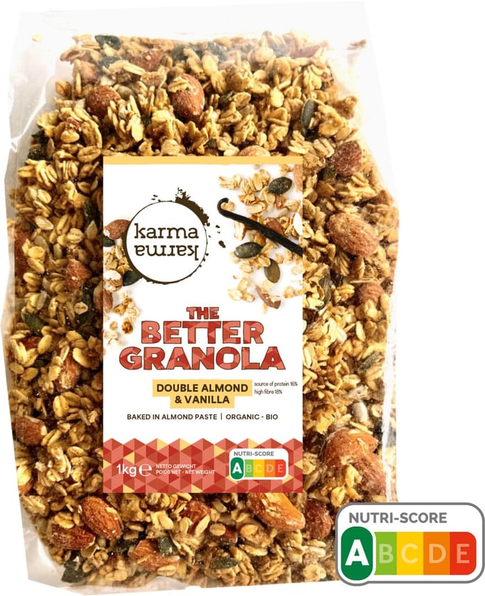 KarmaKarma granola amandelen & vanilla - Nutri-Score A - 4x 1kg