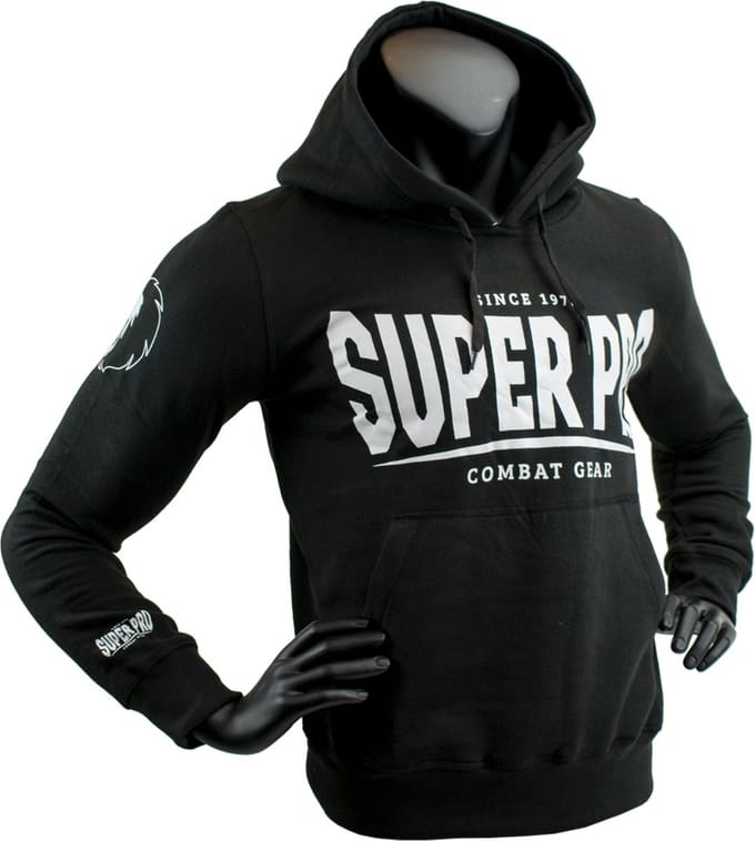 Super Pro Hoody S.P. Logo Zwart/Wit Medium