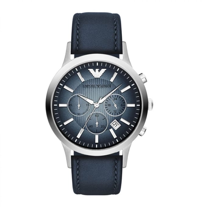 Emporio Armani Renato Mannen Horloge Blauw AR2473