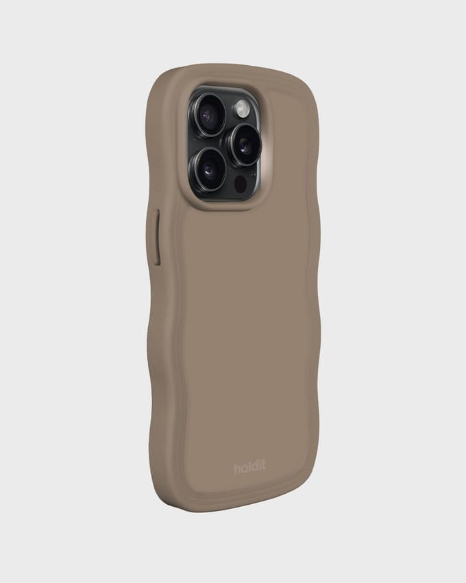 Phone Case Wavy Mocha Brown iPhone 14 Pro Max