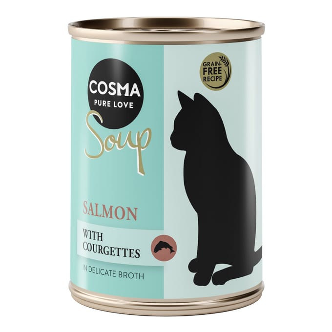 12x100g Soup Zalm met Courgette Cosma Kattenvoer