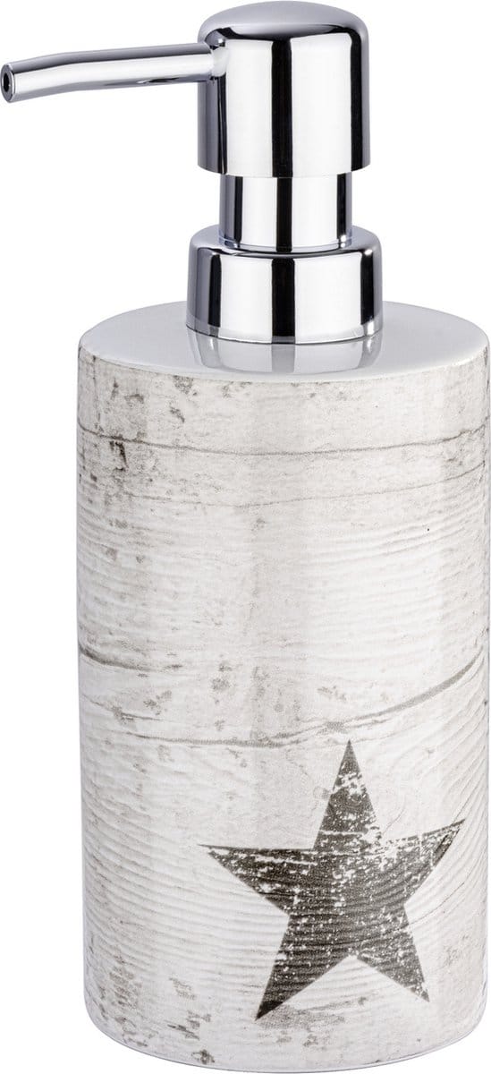 Wenko Zeepdispenser Star 360 Ml 7 X 18 Cm Keramiek Taupe