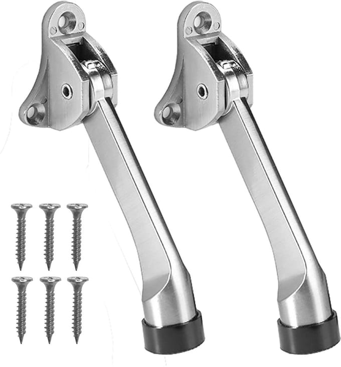 Dailygoods- Deurstopper - Verstelbaar - Deurstoppers voor binnen/buiten - Zinklegering - Rubber buffer - Soft-lock design - Bescherming tegen schade - Deurbuffer