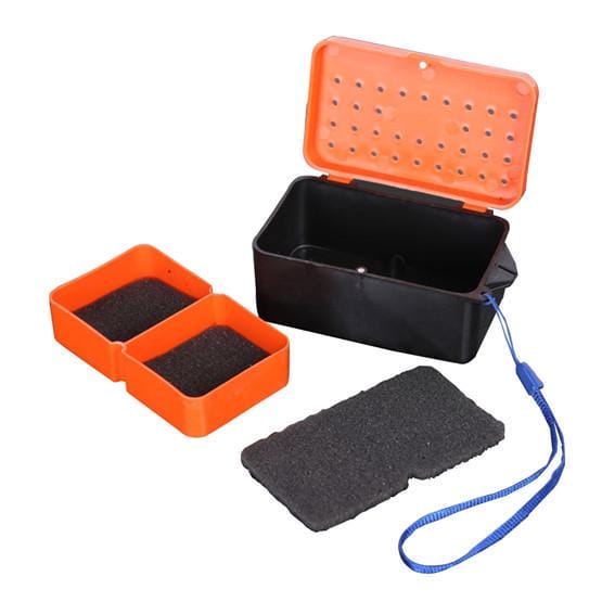 Appât de pêche Portable leurre mouche ver de terre boîte de rangement avec lanière L black