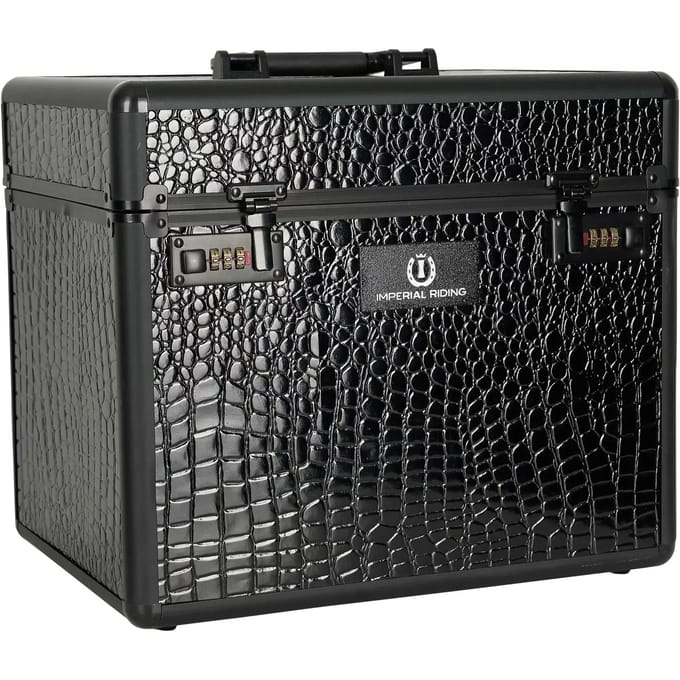 Imperial Riding - Grooming Box Shiny - Black / Black Croco