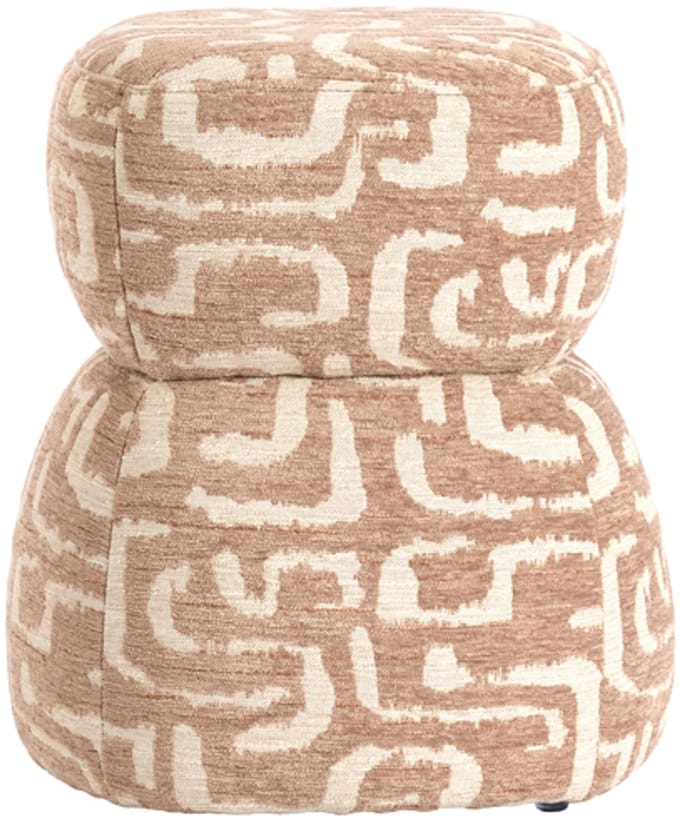 Light&living Poef Ø40x46 cm LEYLA terra+beige