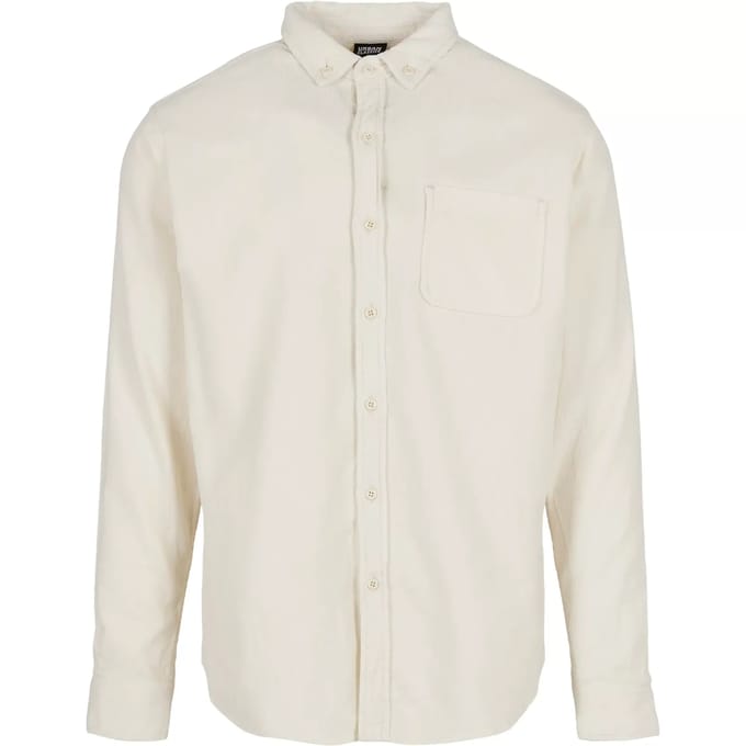 Urban Classics - Corduroy Overhemd - 2XL - Creme