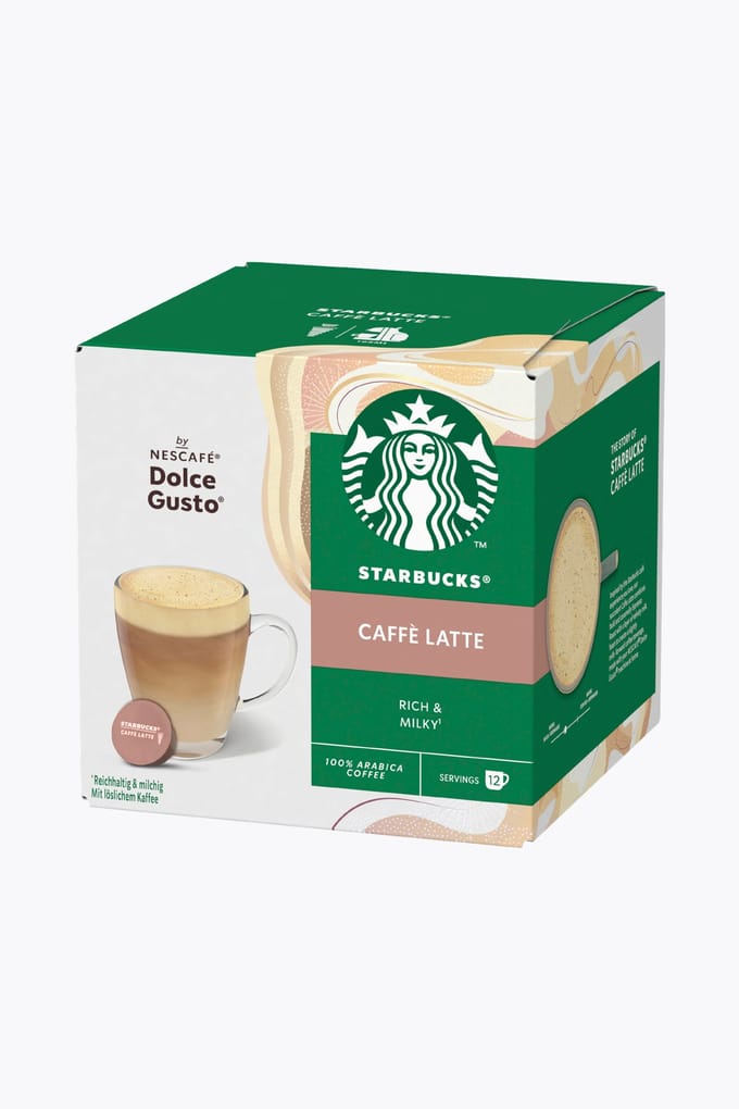 Starbucks S® by NESCAFÉ® Dolce Gusto® Caffè Latte 12 capsules, compatibel met Dolce Gusto®