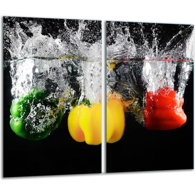 TMK ArtDeko Serie - Snijplank - Glas - Paprika - 30x52cm