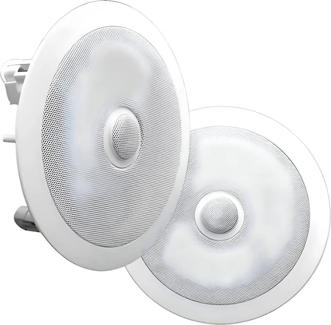 Pyle Luidsprekers- 300 Watt Plafondluidsprekers- Wandluidsprekers – Set van 2 Speakers- Inbouwluidsprekers voor Thuis 2-Weg Midbass Woofer Luidsprekers