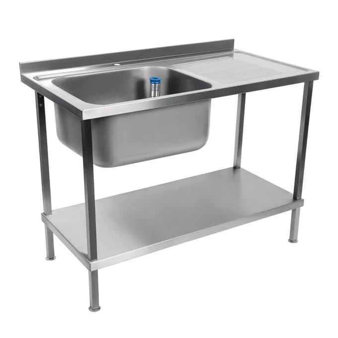 Holmes Enkele Spoelbak Rechterhand Afdruiprek - Holmes DR380 - Horeca & Professioneel - Horeca & Professioneel