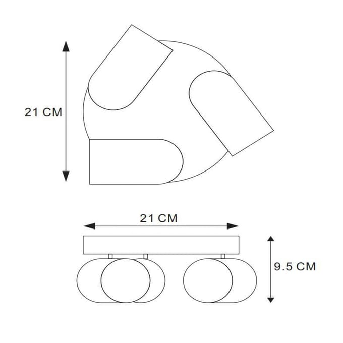 Lucide PUNCH - Plafondspot (Plafondlamp) - Ø 21 cm - 3xGU10 (MR16) - Wit
