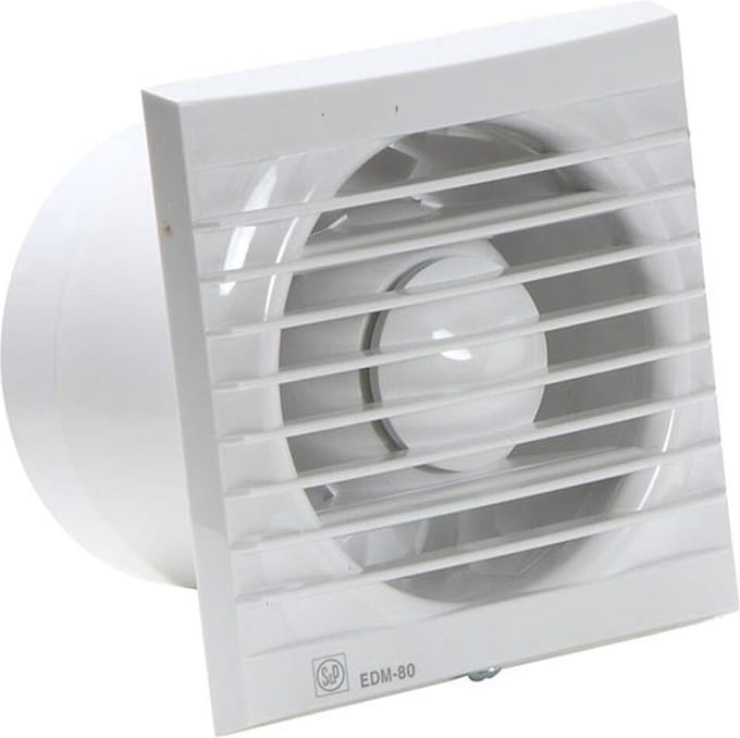 Soler & Palau EDM-80NZ Toilet-/doucheventilator 122x122mm - inbouw - 9W - 33dB - Wit