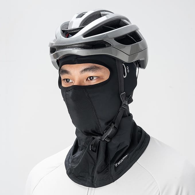 Wozinsky WKM-02B Balaclava Face Mask Motorcycle Bicycle Balaclava with Glasses Holes - Black