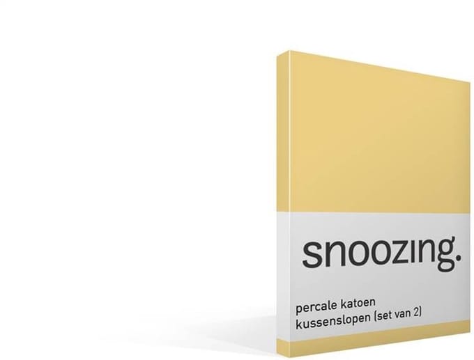 Snoozing percale katoen kussenslopen (set van 2) - Percale katoen - 40x60 cm - Geel
