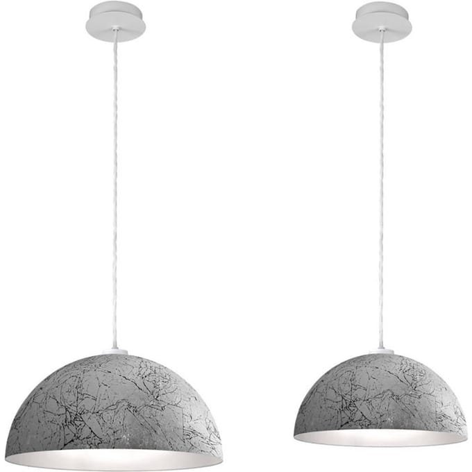 austrolux Hanglamp Cult vintage, zilver, Ø 40 cm