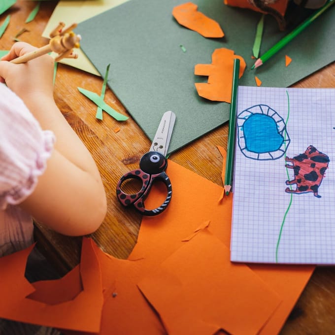 Fiskars Kinderschaar Links- En Rechtshandig Rvs Zwart/rood